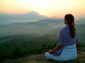 woman looking at the view